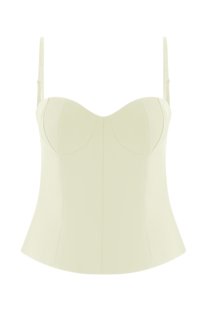 Jaime Spaghetti Strap Suiting Top - Ivory