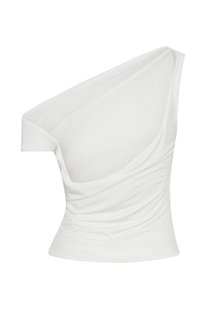 Kacey Slinky Off Shoulder Top - White