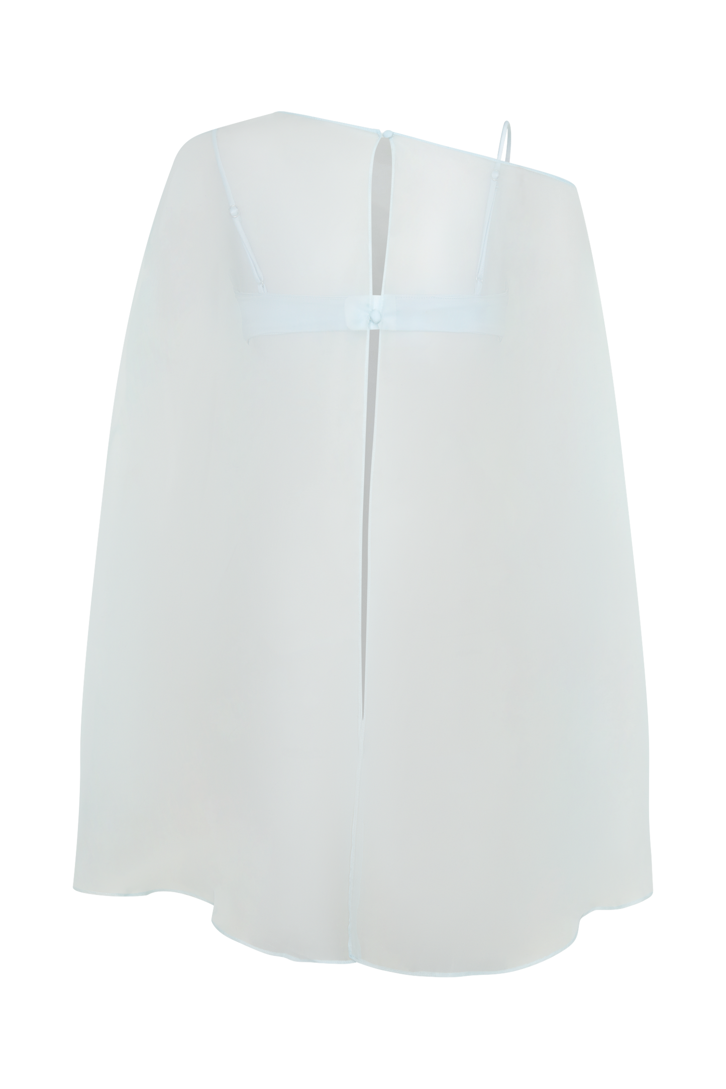 Kirstine Bralette With Chiffon Cape - Ice Blue