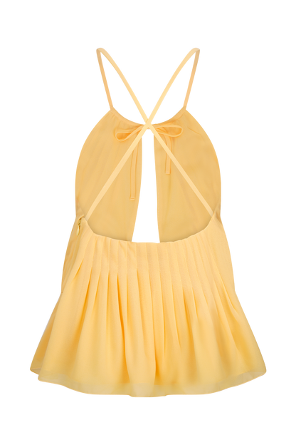 Korra Chiffon Halter Top - Butterscotch