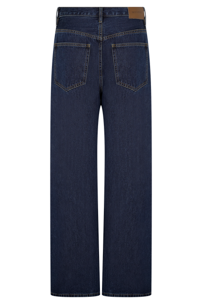 Laina Mid Rise Diamante Denim Jeans - Midnight Blue