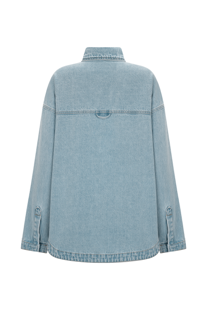 Lioda Oversized Denim Shirt - 80'S Blue
