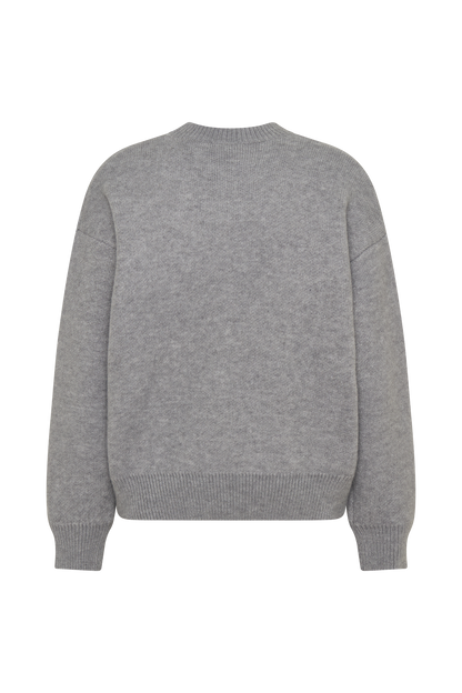 Lulu Oversized Knit Jumper - Grey Marle