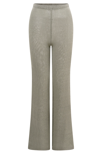 Malani Wide Leg Knit Pants - Sage