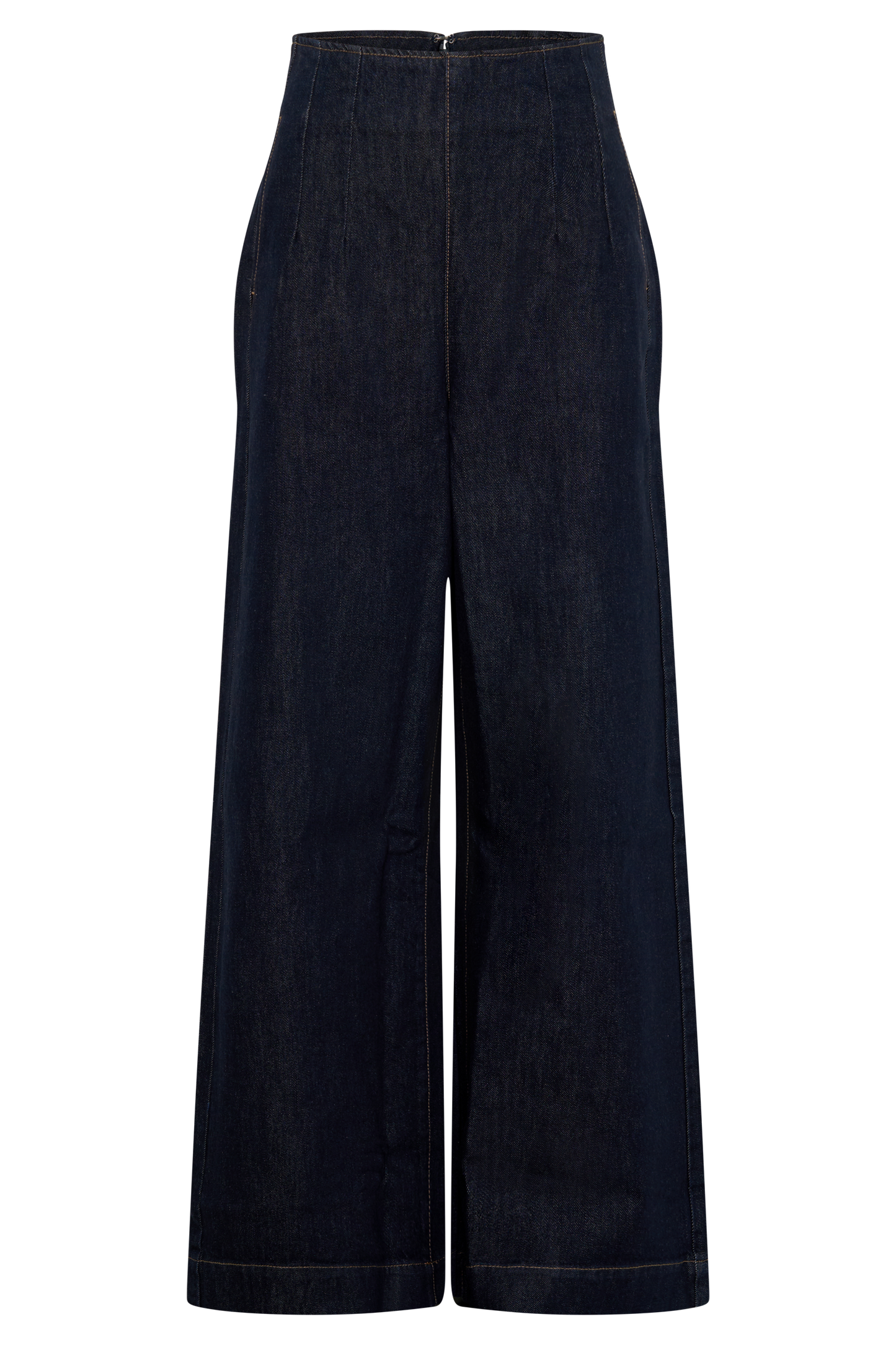 Maral High Waisted Dart Jeans - Washed Indigo Blue