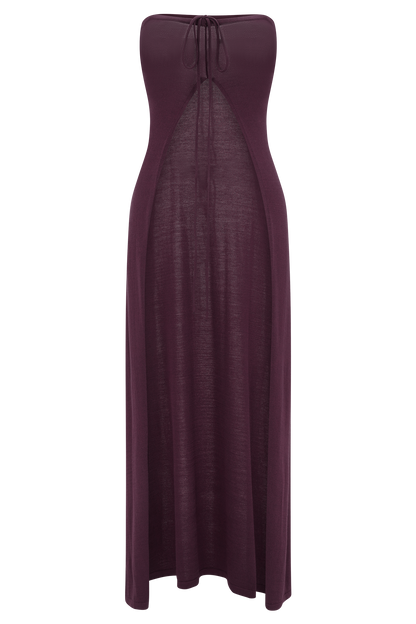 Marimae Long Knit Top - Plum