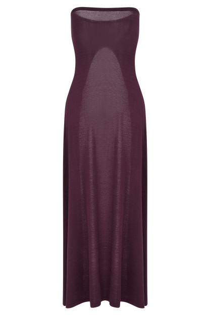 Marimae Long Knit Top - Plum