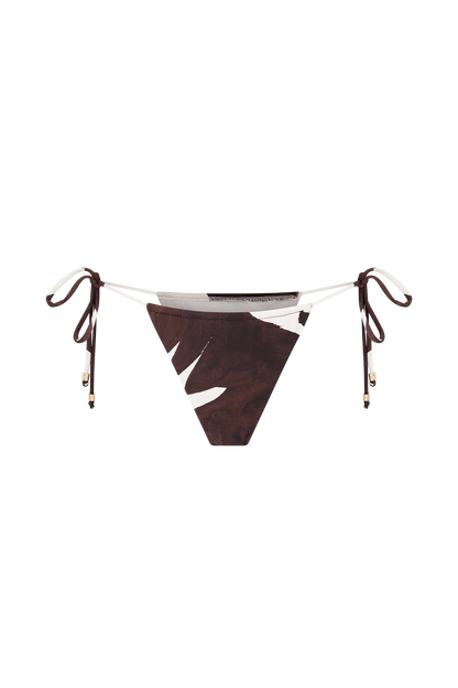 Marquise Bikini Bottom - Chocolate Deco Fleur Print
