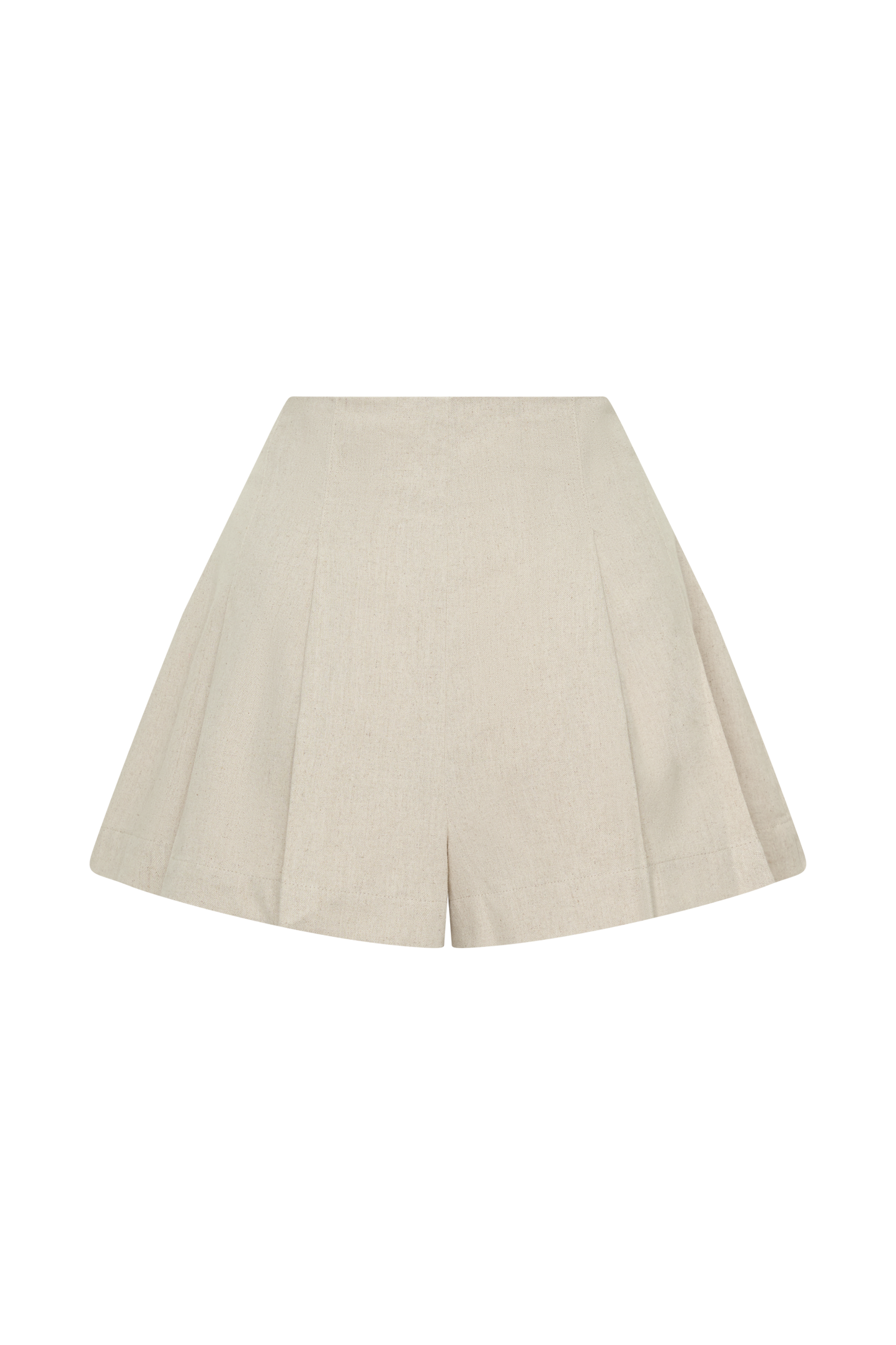 Martine Pleated Linen Short - Natural