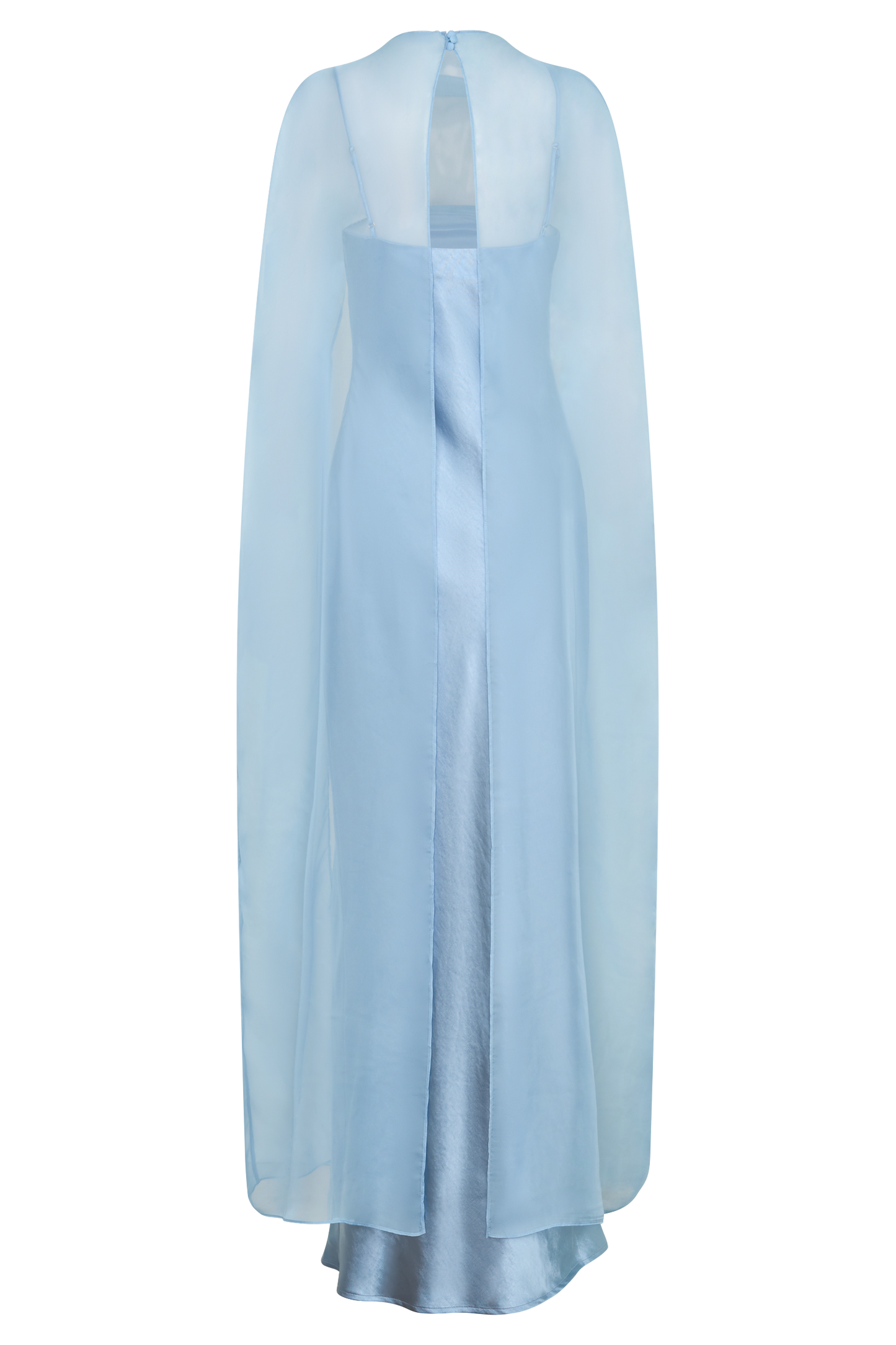 Martinne Chiffon Overlay Maxi Dress - Arctic Blue