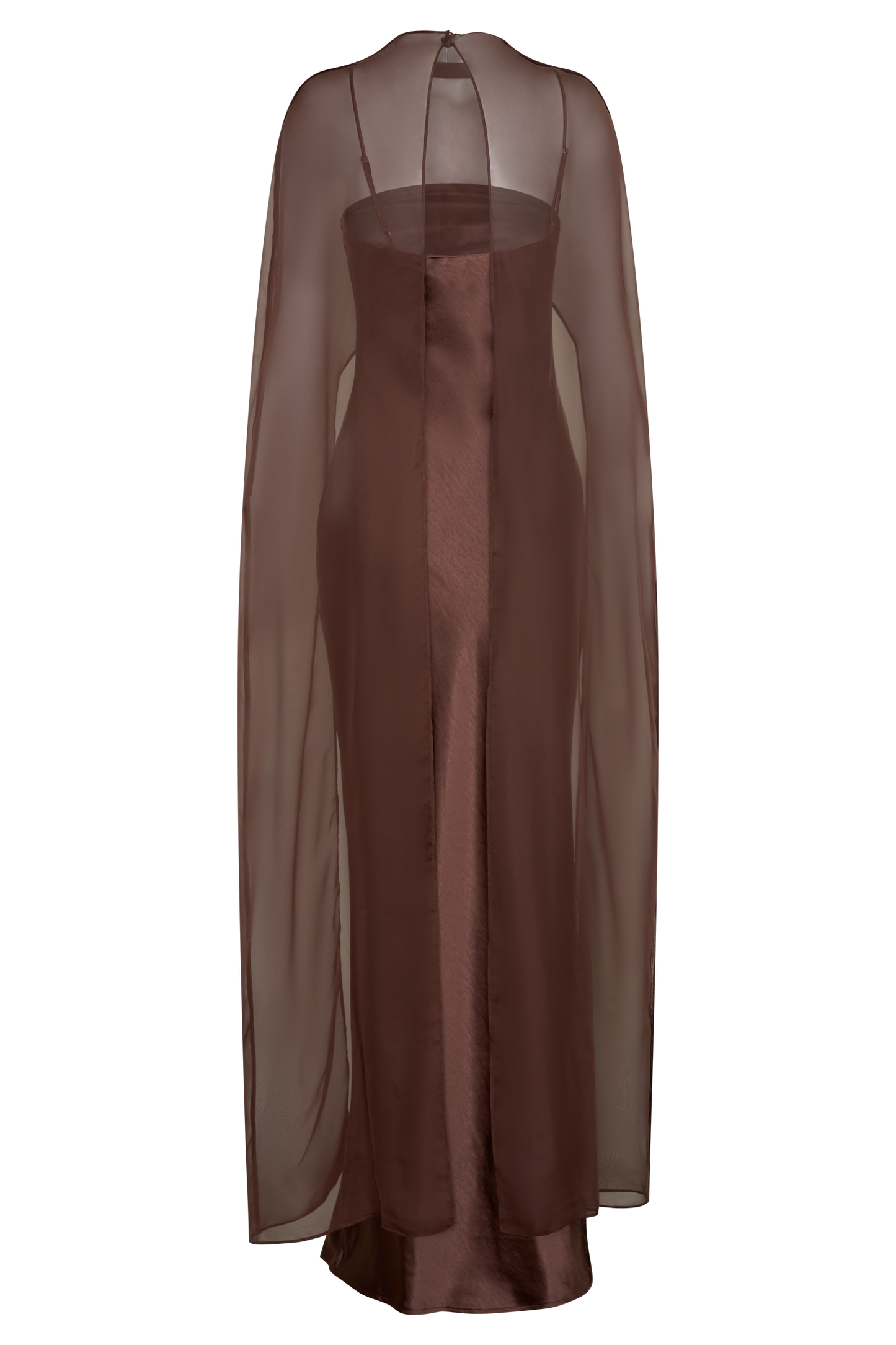 Martinne Chiffon Overlay Maxi Dress - Mocha