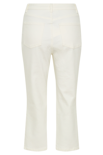 Mary Denim Capris - White