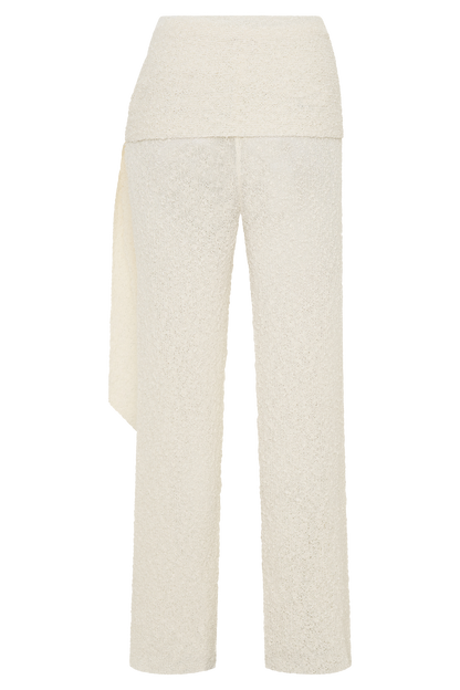 Mattais Boucle Knit Pants - Ivory