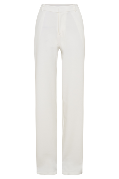 Maude Crepe Straight Leg Pants - Ivory
