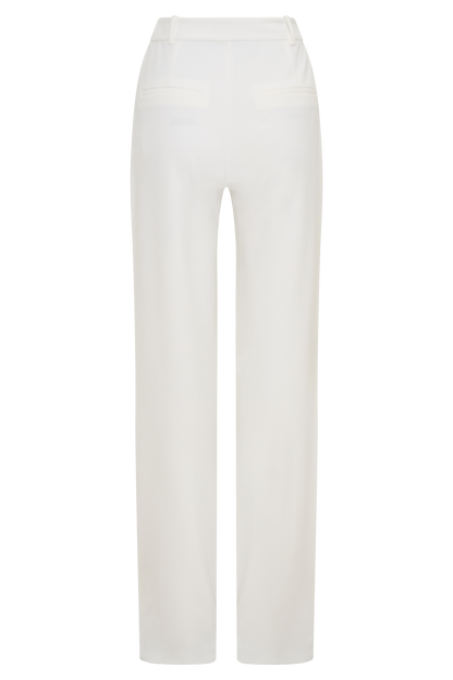 Maude Crepe Straight Leg Pants - Ivory