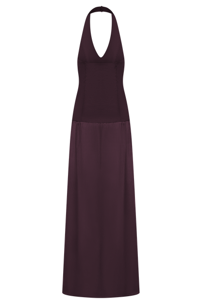 Maura Taffeta And Satin Maxi Dress - Wine