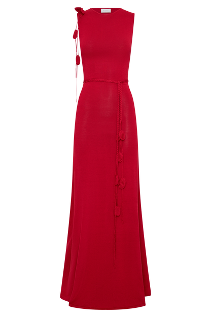 Monay Tulip Maxi Dress - Raspberry