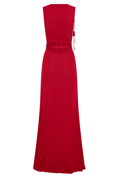 Monay Tulip Maxi Dress - Raspberry