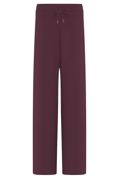 Natalya Knit Wide Leg Pants - Merlot