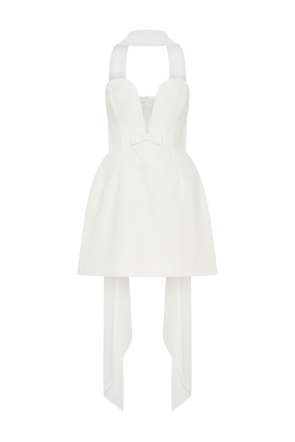 Orellia Strapless Suiting Mini Dress - Ivory