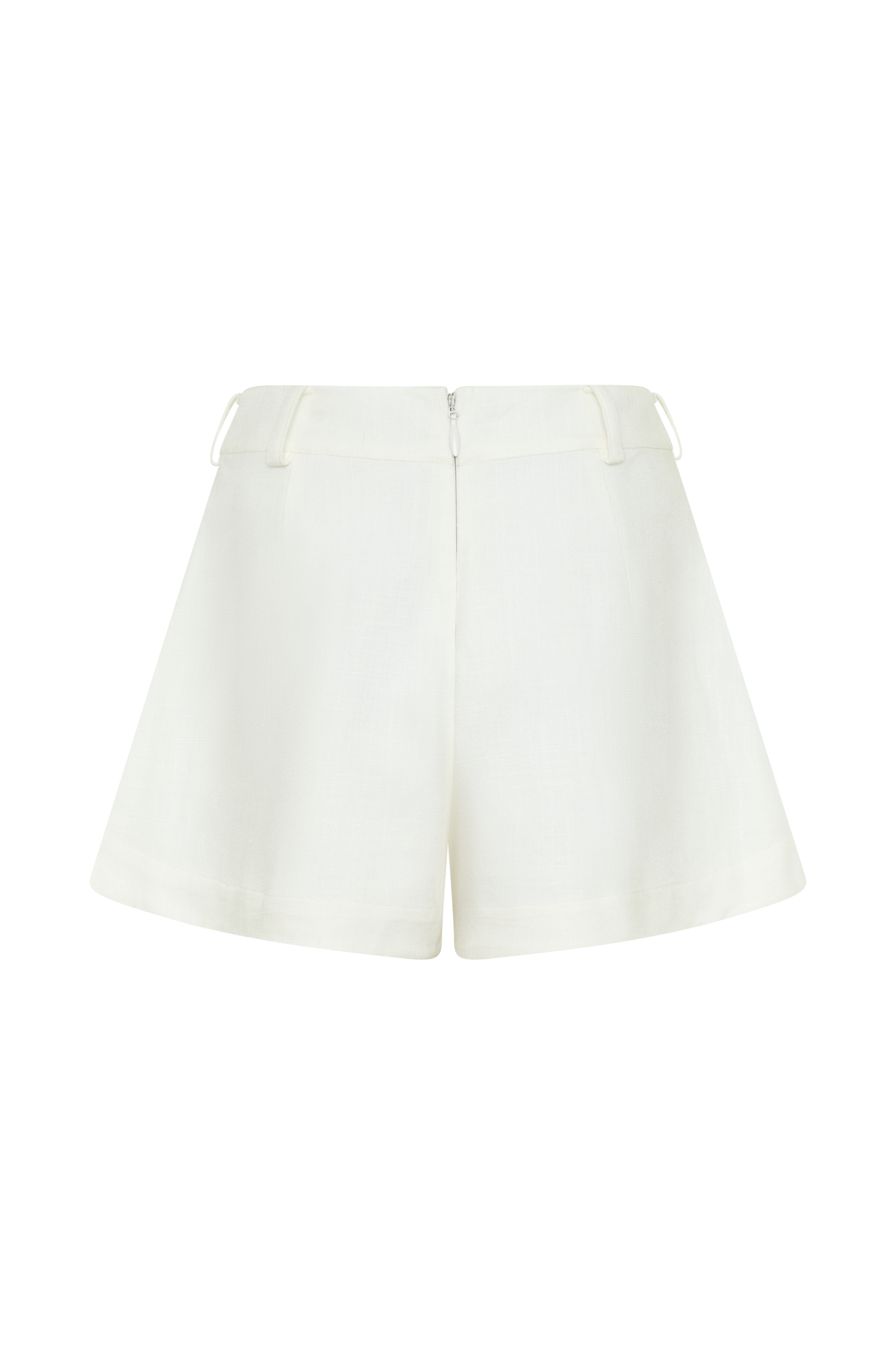 Piper Linen Flare Shorts - White
