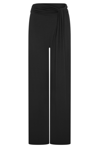 Ramona Modal Straight Leg Pant - Black
