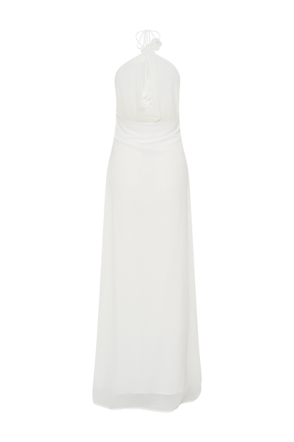 Rosalia Cowl Neck Maxi Dress - White