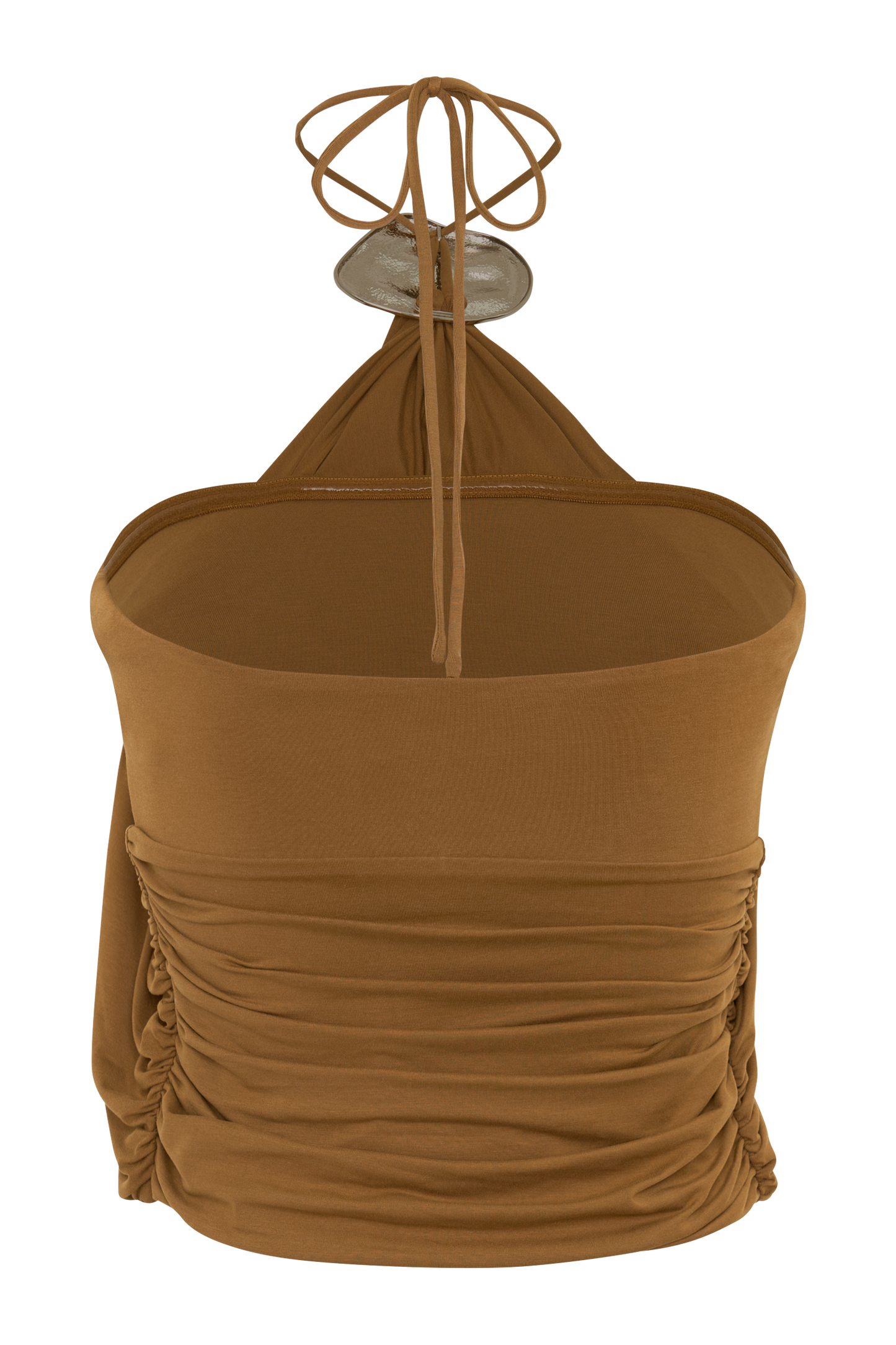 Sade Halter Top With Hardware - Caramel
