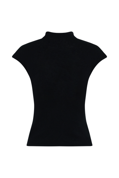 Sonny Short Sleeve Knit Top - Black