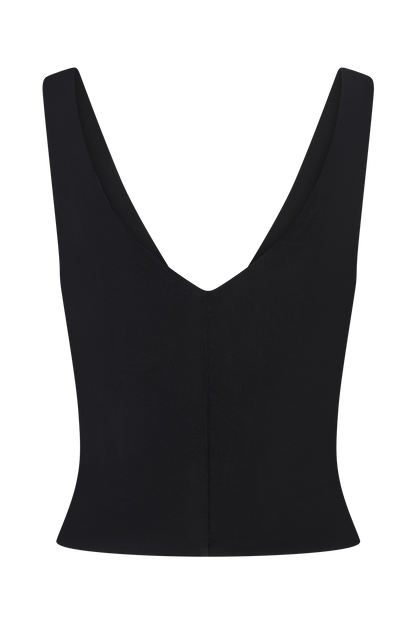 Spencer Slinky Top with Hardware - Black