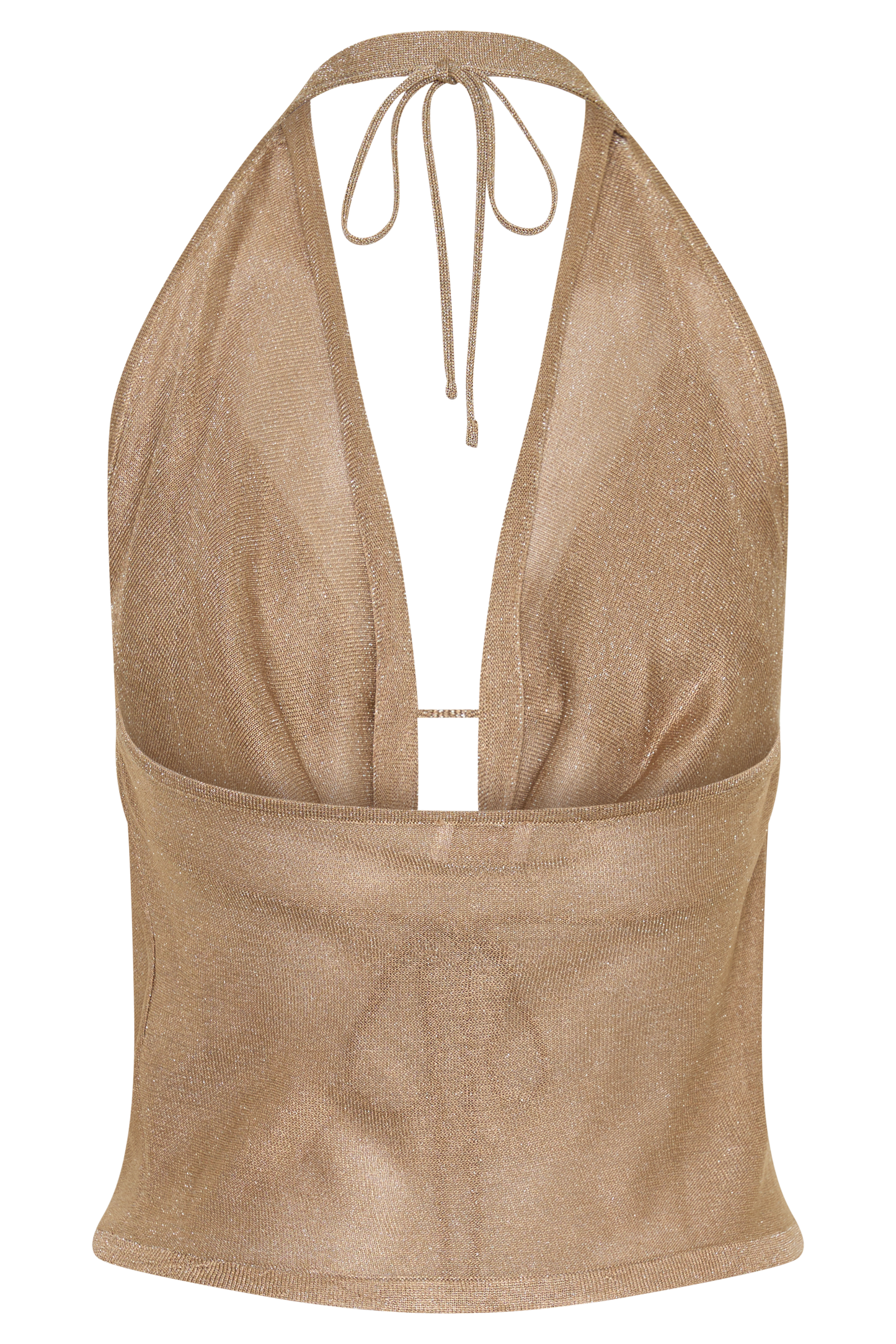 Stan Lurex Cowl Neck Top - Gold