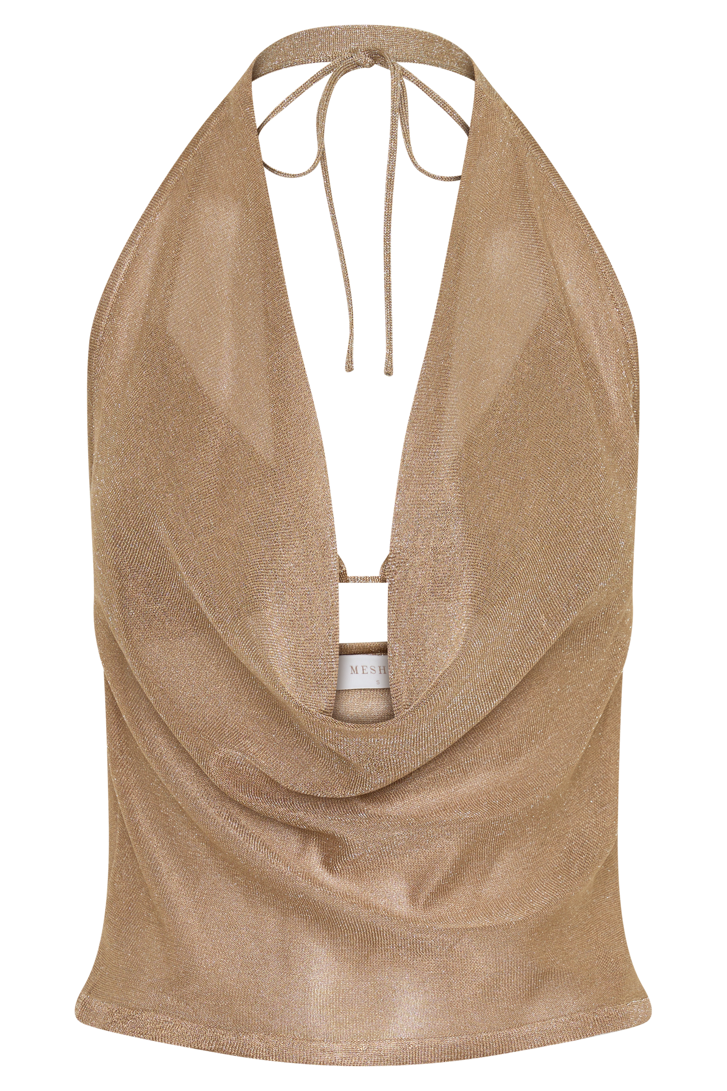 Stan Lurex Cowl Neck Top - Gold