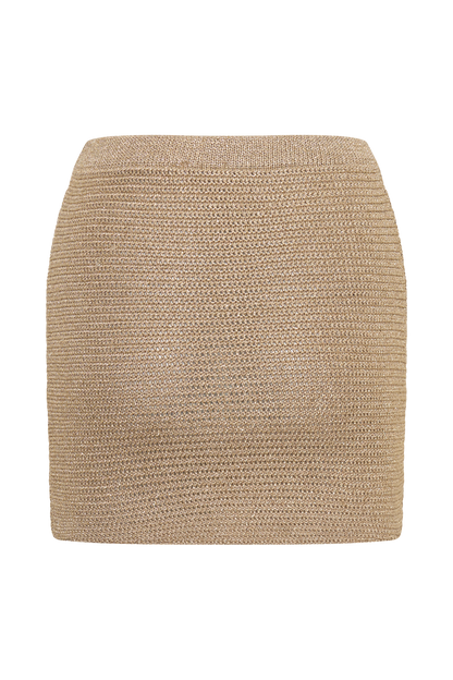 Stan Lurex Mini Skirt - Gold