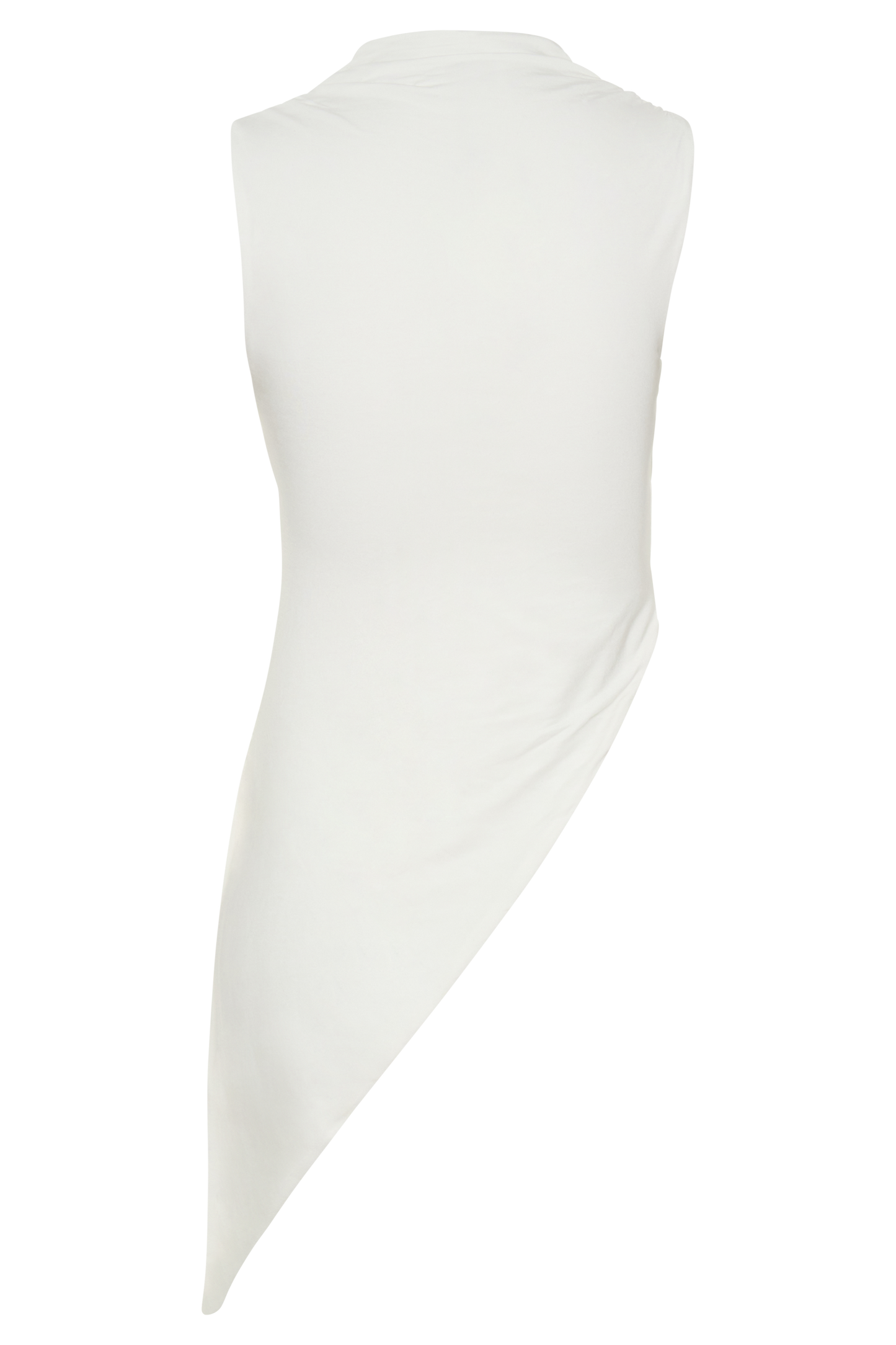 Suong High Neck Gathered Top - White