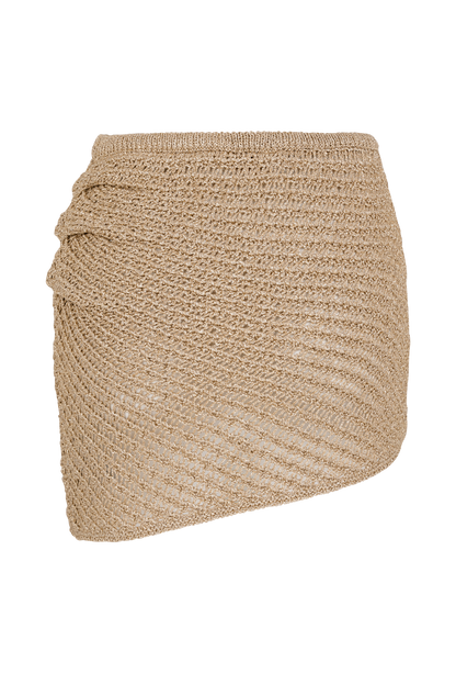 Waverley Metallic Knit Mini Skirt - Gold