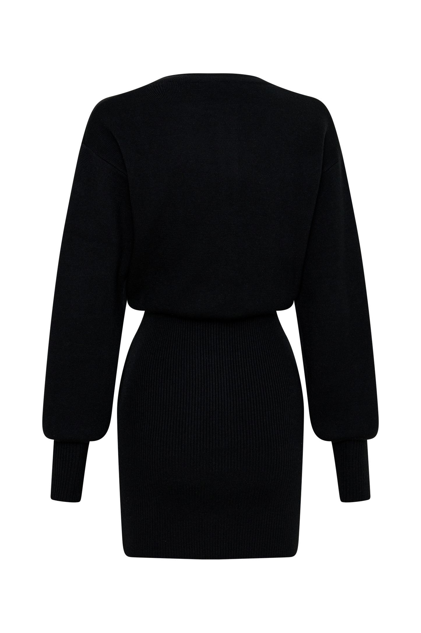 Xaden Wool Mix Knit Mini Dress - Black