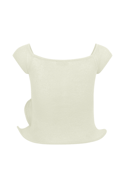 Haisley Off Shoulder Knit Top - Ivory