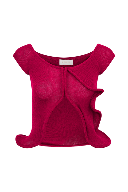 Haisley Off Shoulder Knit Top - Raspberry