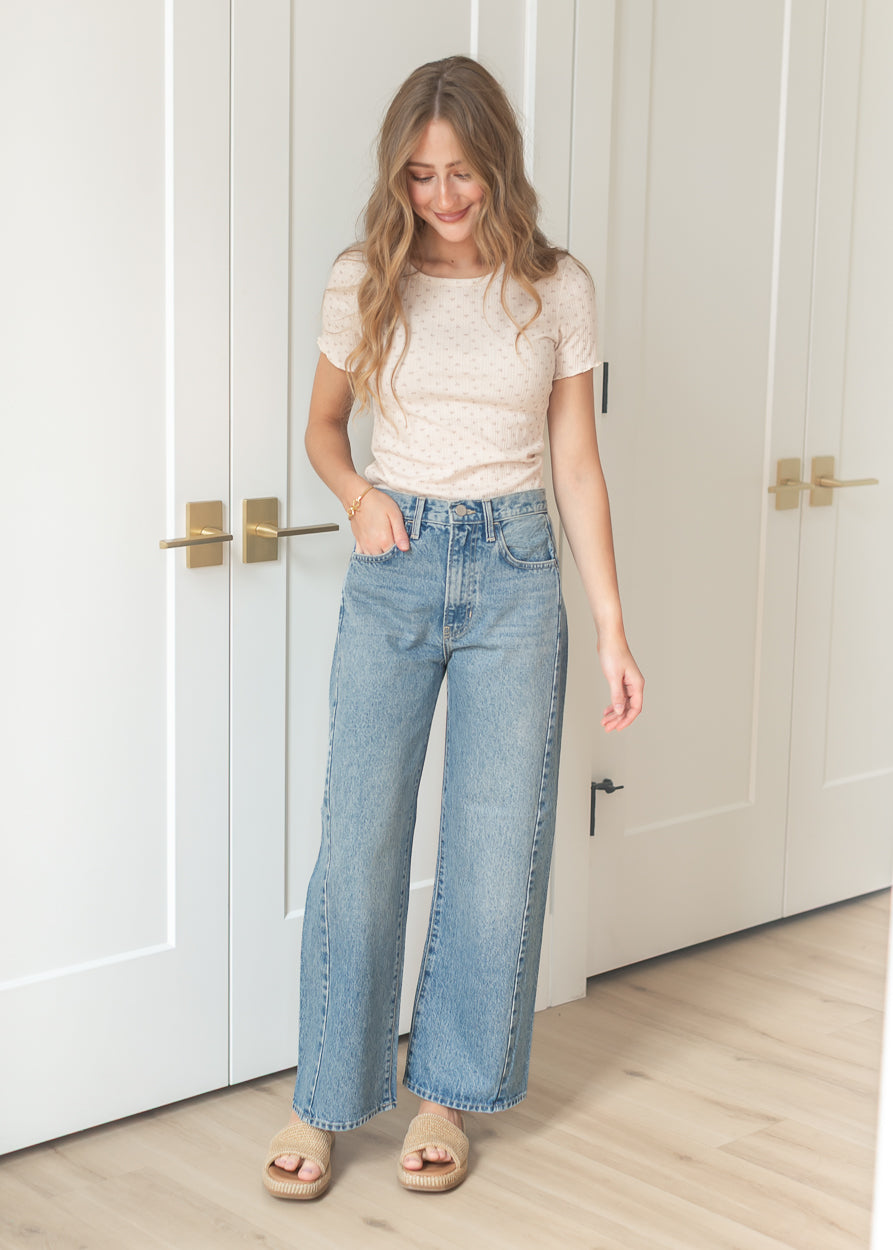 Medium Wash Barrel Jeans