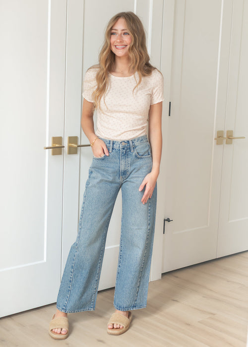 Medium Wash Barrel Jeans