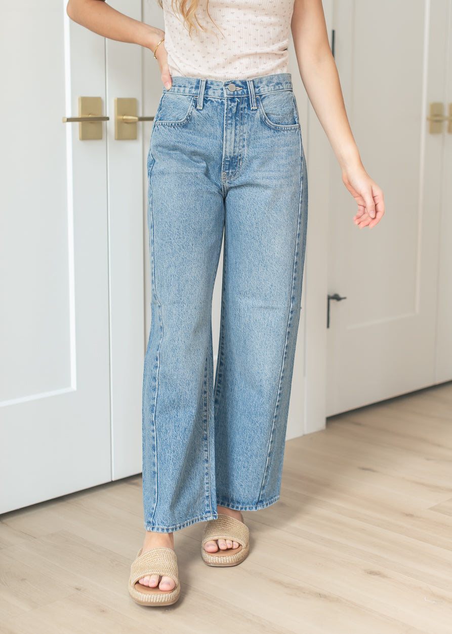 Medium Wash Barrel Jeans