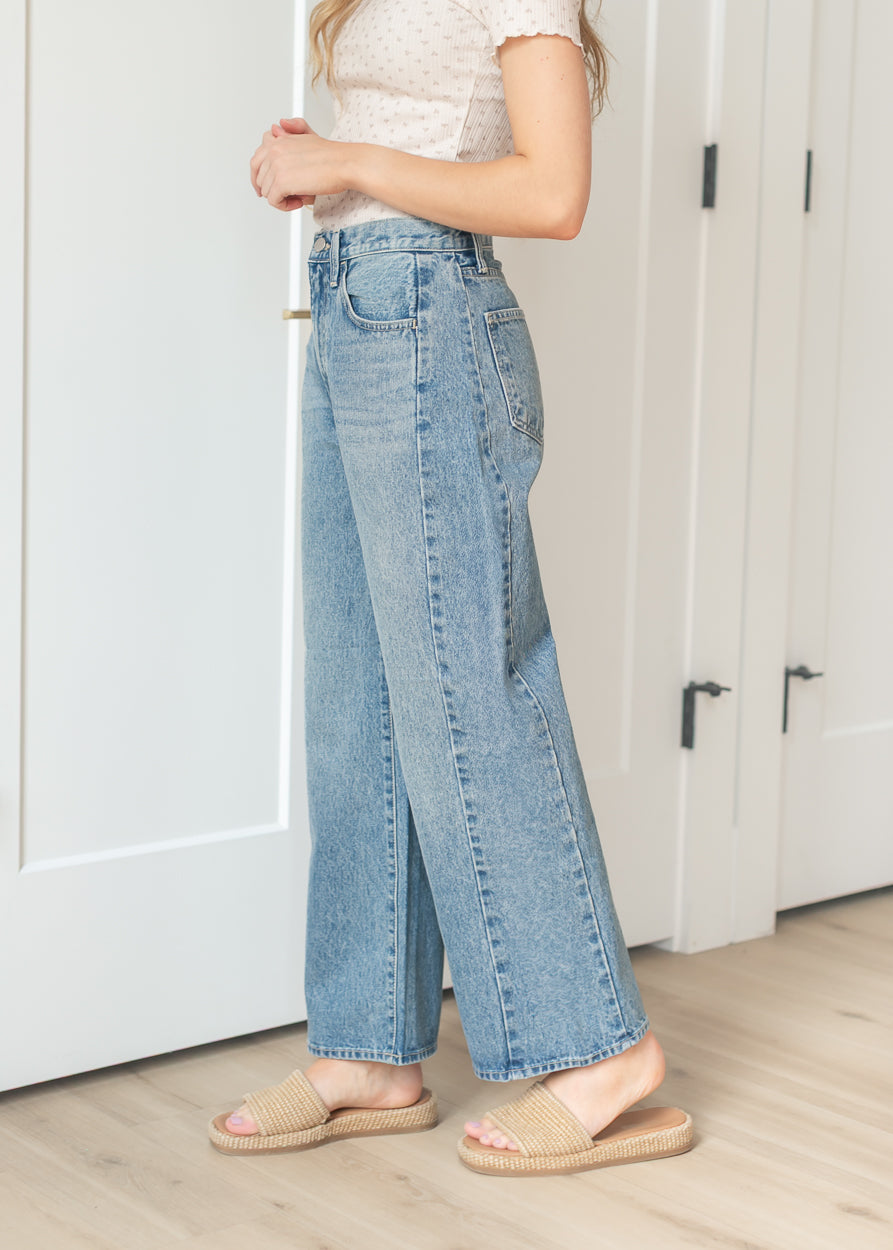 Medium Wash Barrel Jeans