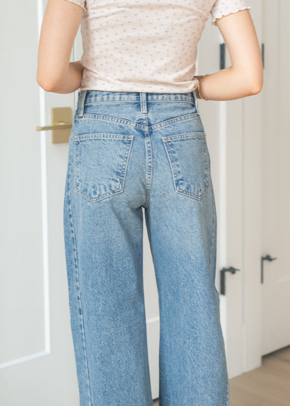 Medium Wash Barrel Jeans