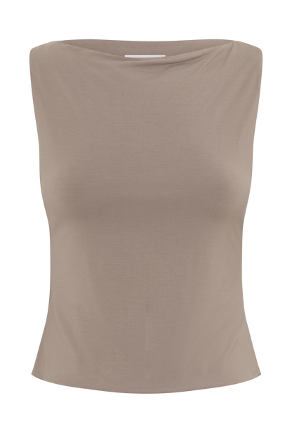 Nicolette Sleeveless Tank Top - Neutral