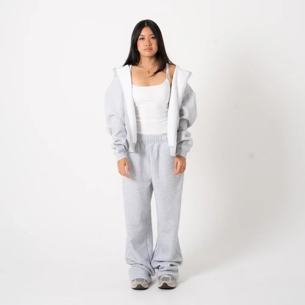 350 GSM 'Heather Grey' Fleece Sweatpants
