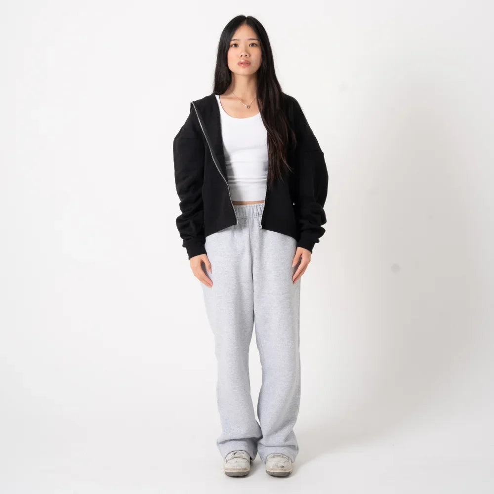 600 GSM 'Black' Zip-Up Hoodie
