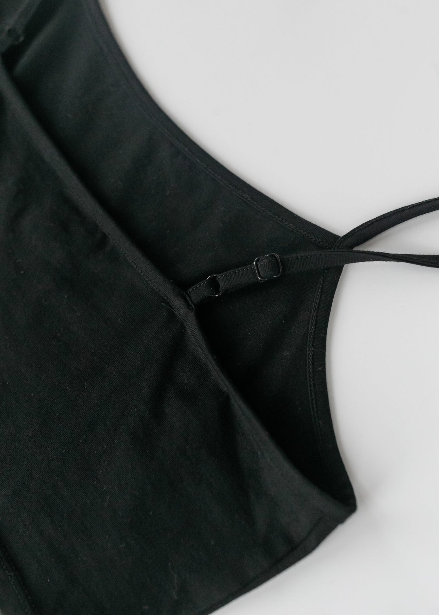 Adjustable Black Cropped Demi Tank