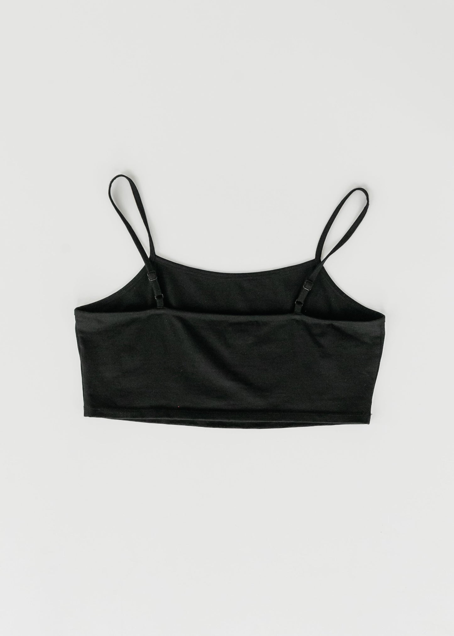 Adjustable Black Cropped Demi Tank