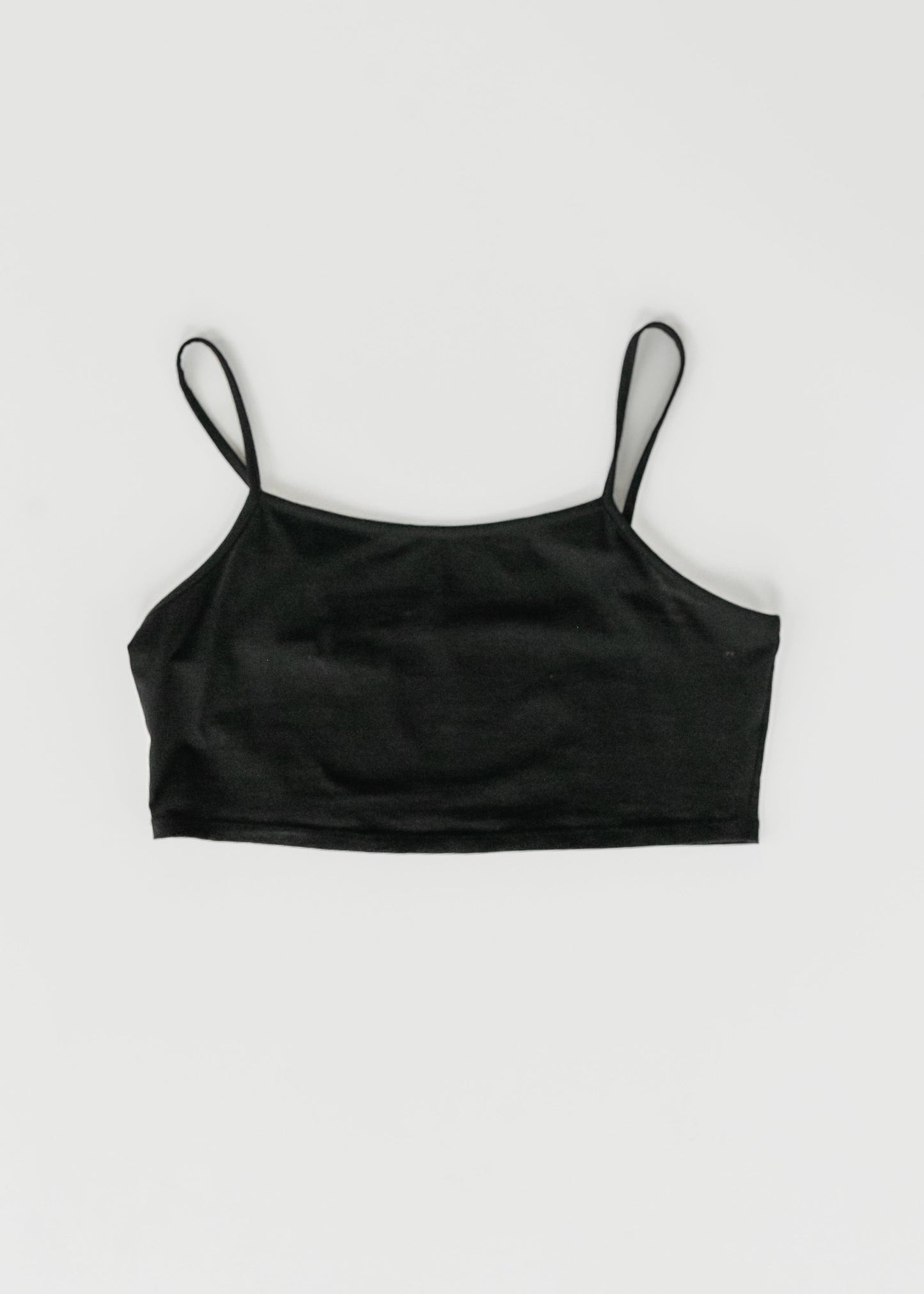 Adjustable Black Cropped Demi Tank