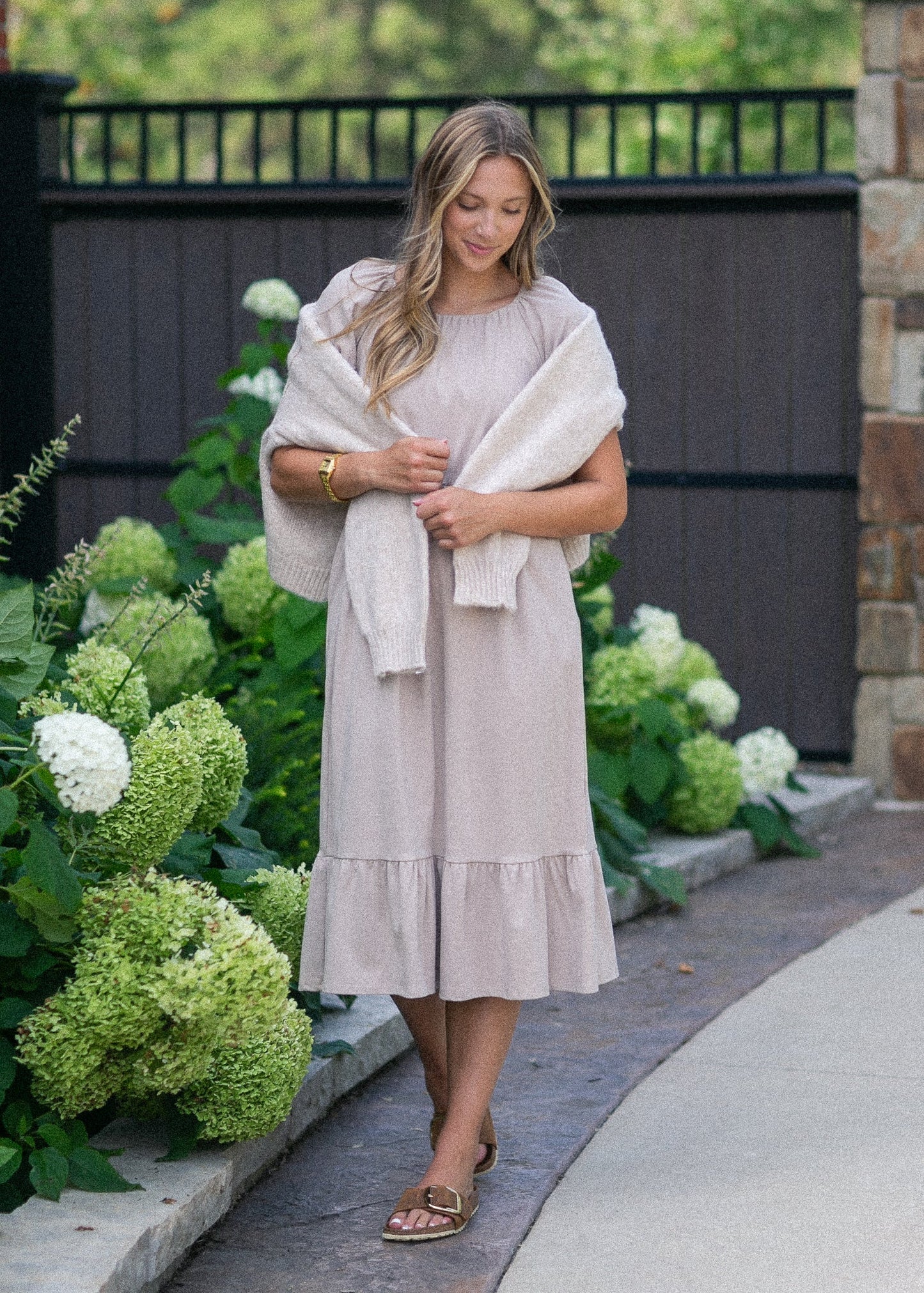 Amy Puff Sleeve Midi Dress - FINAL SALE